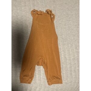 Kyte Baby Bamboo Overalls 3/6 M Cropped Fit Nutmeg